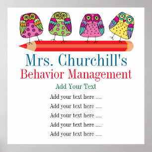 Lärarklassrummets Regler / REWARDS / Management Poster