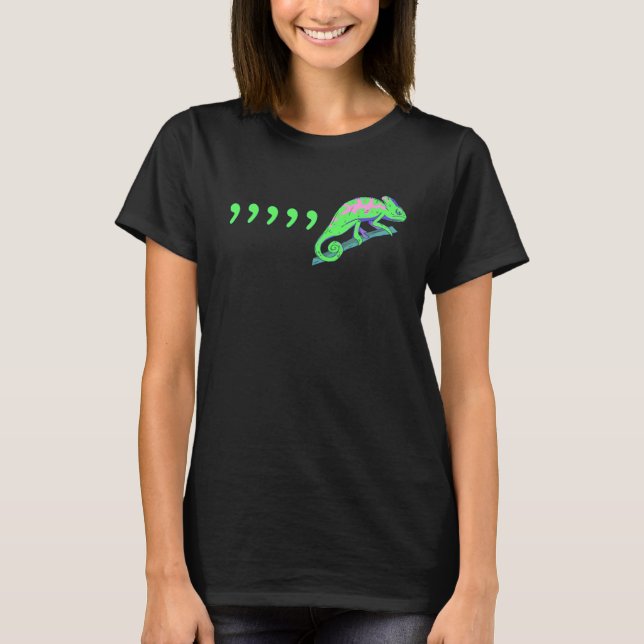 Lärarkomman Chameleon 80 s 1 T Shirt (Framsida)