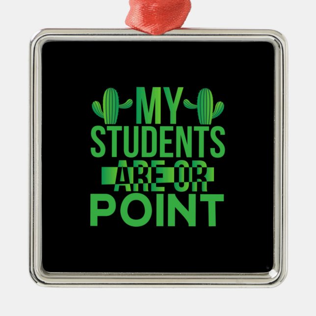 Lärarkonst min Studenter är på plats Julgransprydnad Metall (Framsidan)