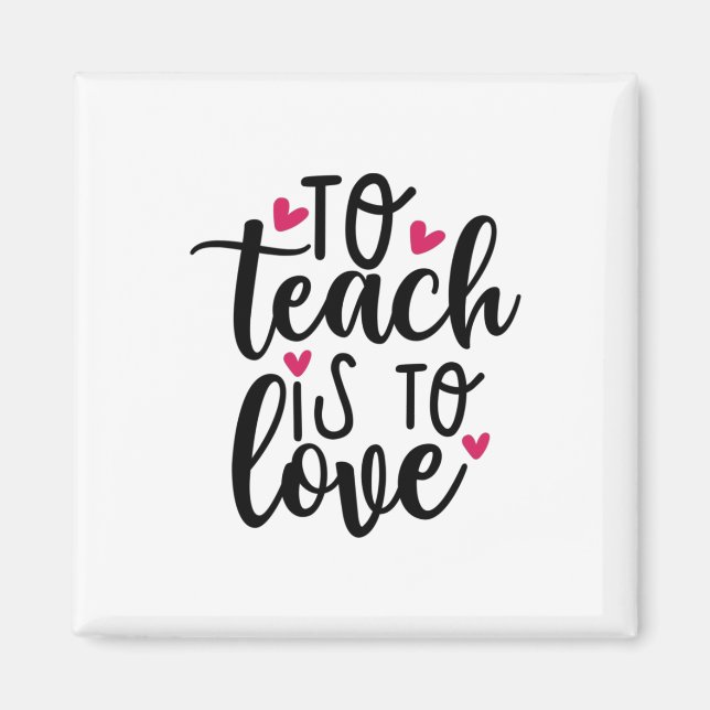 Lärarkonst till Teach är till Kärlek Magnet (Framsidan)