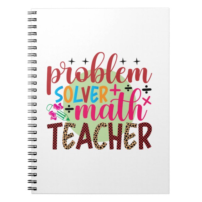 Lärarkonstproblem Solver Math Lärare Anteckningsbok (Framsidan)