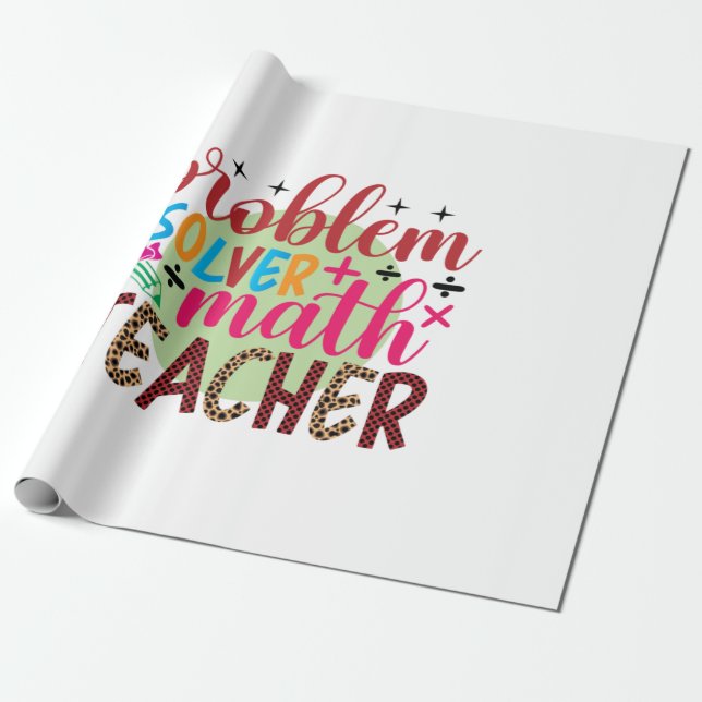 Lärarkonstproblem Solver Math Lärare Presentpapper (Utrullad)