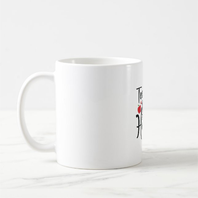 Lärarkonstundervisning är ett hjärtligt arbete kaffemugg (Vänster)