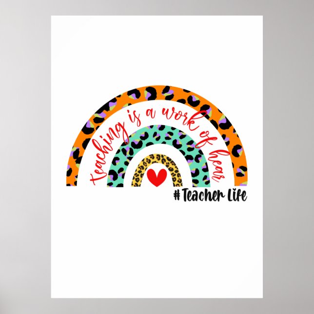 Lärarkonstundervisning är ett hjärtligt arbete poster (Framsidan)