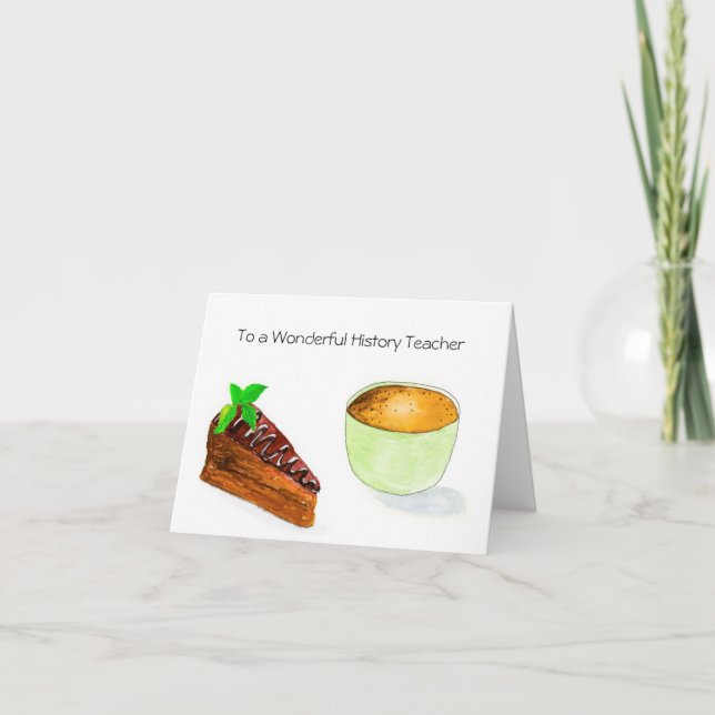 Lärarkort för Tack av vattenfärg (Framsida)