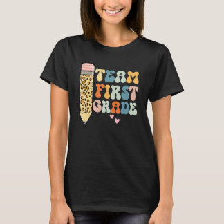 Lärarlag för första klass åter till skolan vintage t shirt