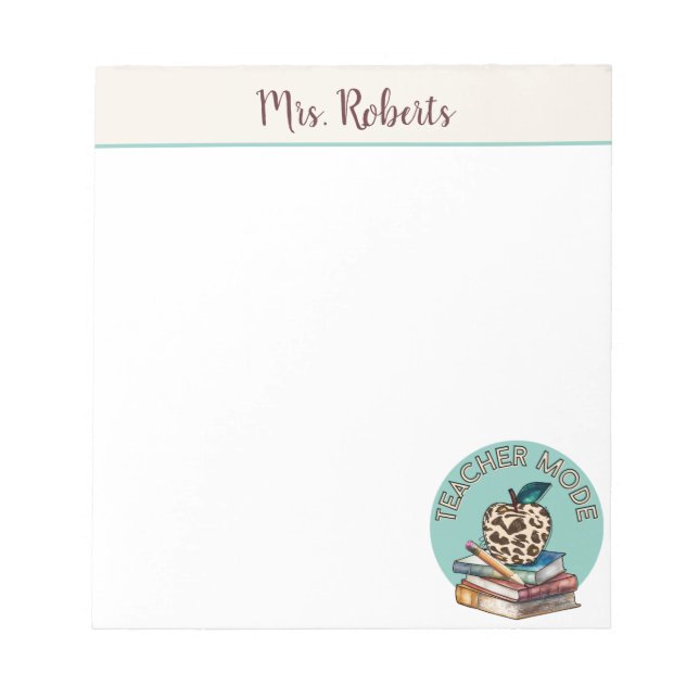 Lärarläge Apple Stacks Bokar Gift Personal Anteckningsblock (Framsida)