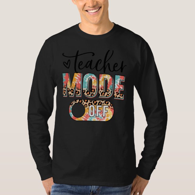 Lärarläge av förra dagen vid sommaruppehåll i skol t shirt (Framsida)