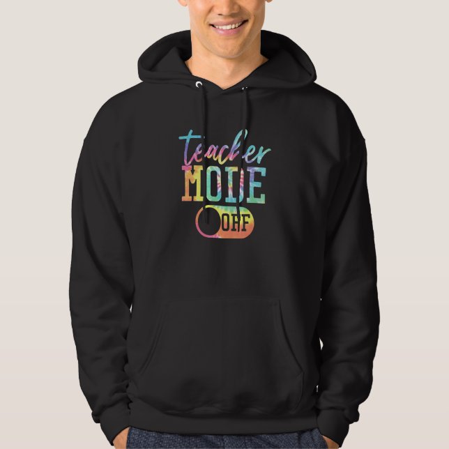 Lärarläge av tie Dye förra dagen skollärare Hoodie (Framsida)