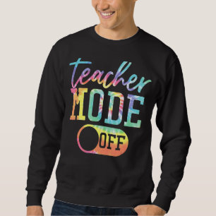 Lärarläge av tie Dye förra dagen skolsommaren Lång Ärmad Tröja