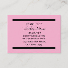 Lärarlärare Minimalist Visitkort
