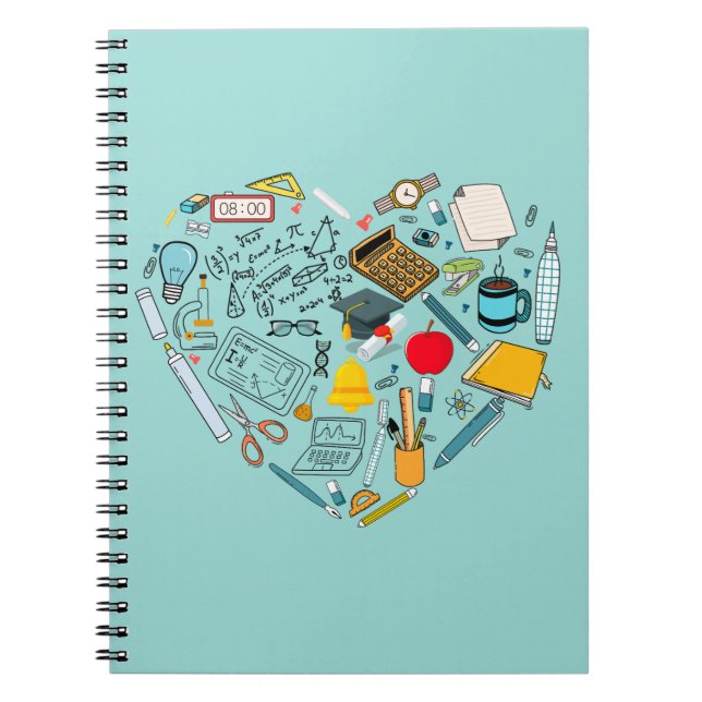 Lärarlärare Professor Verktyg Heart Anteckningsbok (Framsidan)