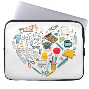 Lärarlärare Professor Verktyg Heart Laptop Fodral