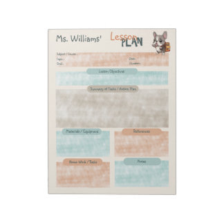 Lärarlektionsplan Fransk bulldog School Anteckning Anteckningsblock
