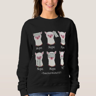 Lärarliv 2021 Lama som bär ansiktsmask undervisnin T Shirt