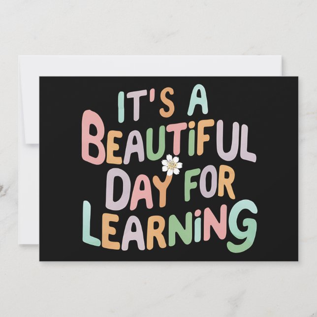 Lärarliv Det är en vacker dag för lärande  Inbjudningar (Framsida)