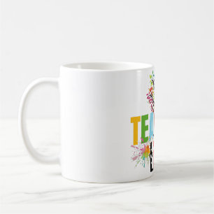 Lärarliv regnbåge äpple träd kaffe mugg
