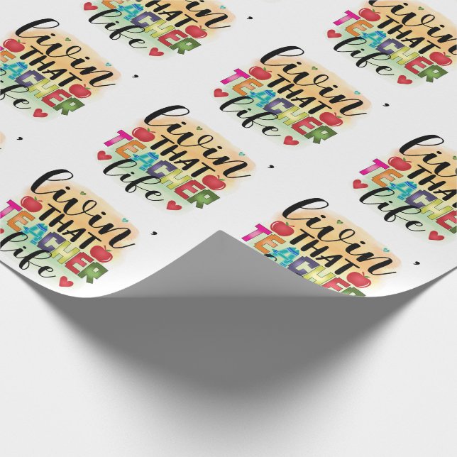 Lärarlivet - gåva till lärare presentpapper (Hörn)