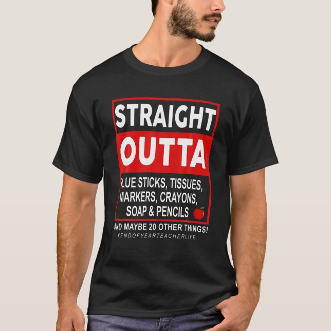 Lärarlivets slut - Rakt utmatningsglas T Shirt (Framsida)