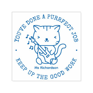 Lärarlovprisa Kattunge Perfekt i Cat Självfärgande Stämpel