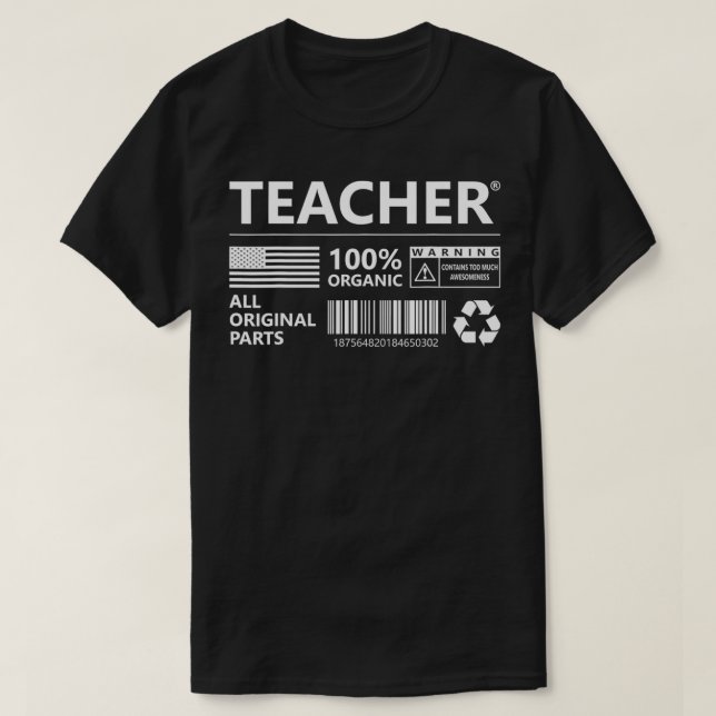 Lärarmärke Funny T Shirt (Design framsida)