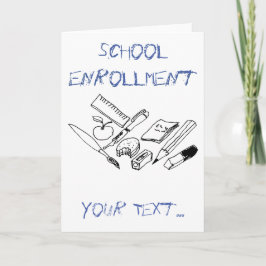 Lärarmaterial i skolregistreringsinbjudan inbjudan