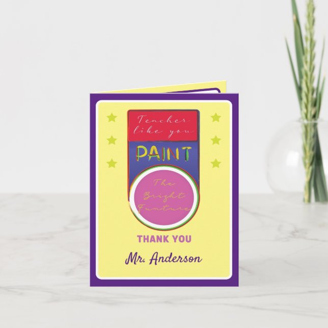 Lärarmedalj för heder Tack kort (Framsida)