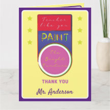 Lärarmedalj för heder Tack kort