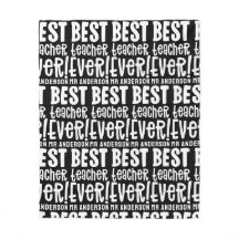 Lärarmodern typografi, enkelt unikt tack