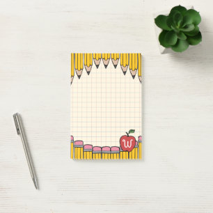 Lärarmonogram Handritade Skoldoodleer Post-it Block
