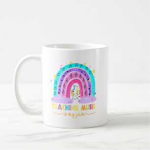 Lärarmusiken är min Sylt Musical Teacher Rainbow Kaffemugg
