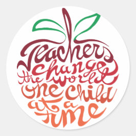 Lärarna byter världsmärke runt klistermärke