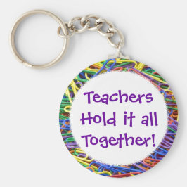 Lärarna håller ihop paperclips nyckelring