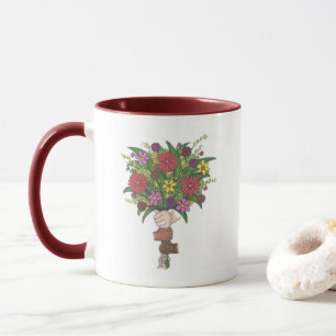 Lärarna hjälper oss att öka Blommigten Flower Bouq Mugg