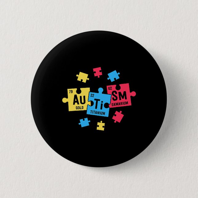 Lärarnas autism SPEPED Periodiska Bord Inslag Knapp (Framsida)