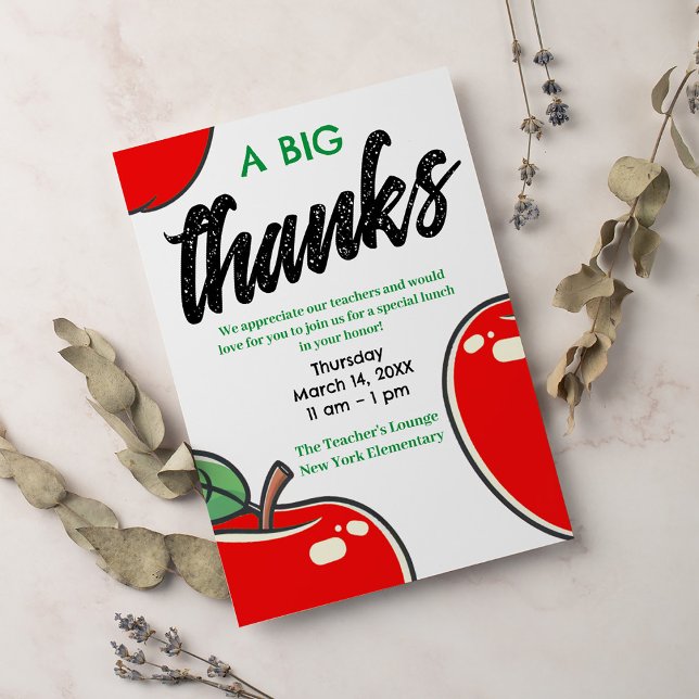 Lärarnas dag | Stor tack till lärarna Inbjudningar (Skapare uppladdad)