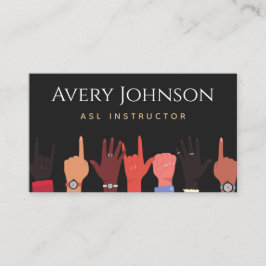 Läraröversättare för ASL-teckenspråk Visitkort