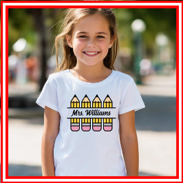 Lärarpenna tillbaka till skolan uppskattning t shirt