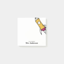 Lärarpennan Spaceship Rocket School Post-it Block