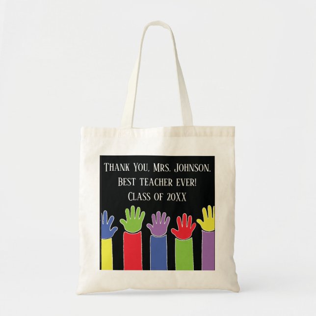 Lärarpersonlig budgettotebag tygkasse (Framsidan)