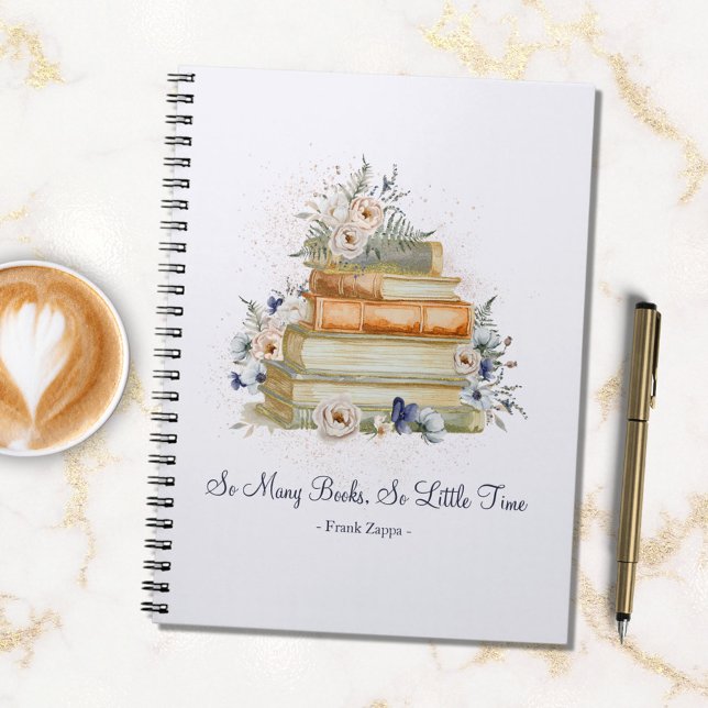 Lärarplaneringsböcker Vintage Beige Blå Blommor Anteckningsbok (In situ)