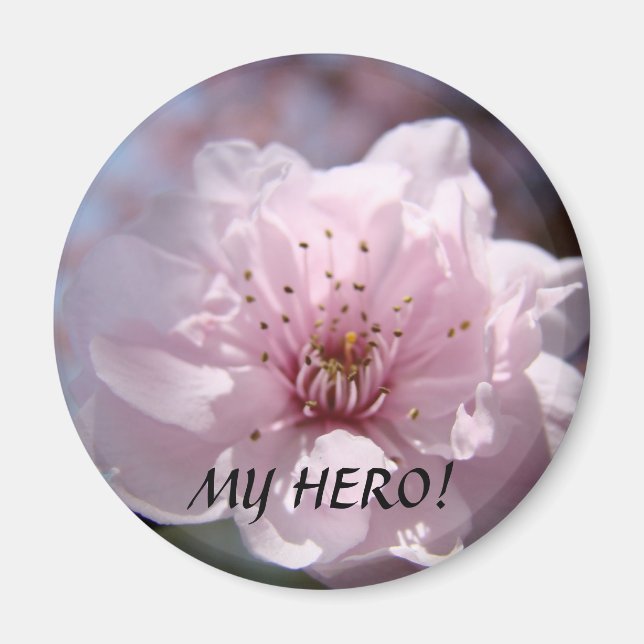 LÄRARPRESENT Blommar Magnet "MIN HJÄLTE!" (Framsidan)