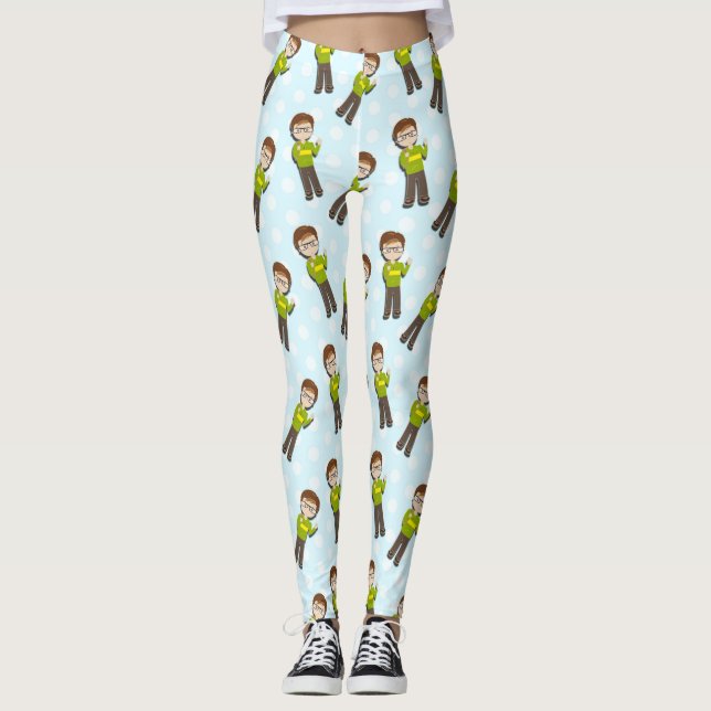 Lärarpresent | Den bra läraren förklarar Leggings (Framsida)