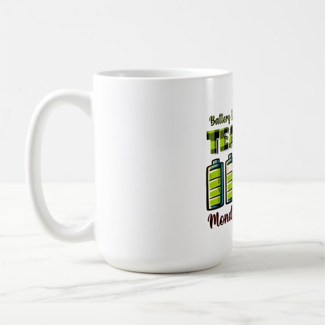 Lärarpresent | En lärares batteritid Kaffemugg (Vänster)
