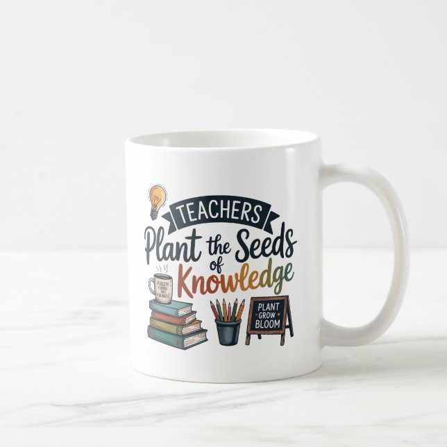 Lärarpresent Sublimationsdesign, Tillbaka till sko Kaffemugg (Höger)