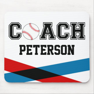 Lärarpresent till anpassningsbar baseball-tränare musmatta
