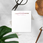 Lärarpresenterad Anpassningsbar Illustrated Rosa P Anteckningsblock<br><div class="desc">Anteckningsblocket Lärargåva Anpassningsbar Illustrated Rosa Pencil ger en underbar gåva till Din favoritlärare. Anpassa med en namn för en unik gåva. Läraranteckningar dynor gör underbara helgdag eller årsskiftet. Utformningen har min egen illustration av en penna. Andra tillgängliga alternativ för Färg.</div>