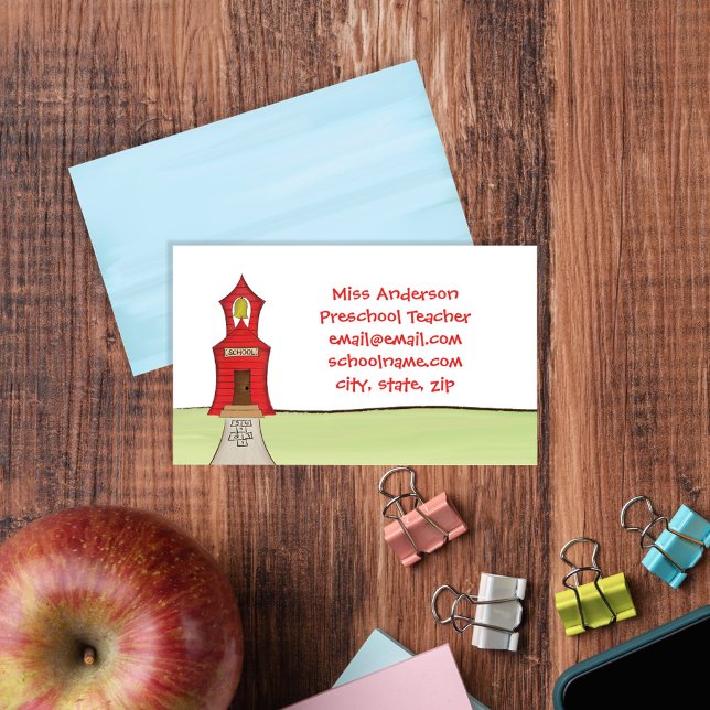 LärarProfessionell Cute Anpassningsbar Visitkort (Cute teachers business card)
