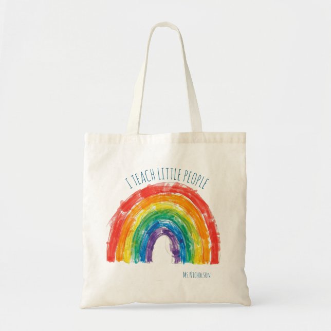 Lärarregnbåge Totebag Lärarpaket Väskor (Framsidan)