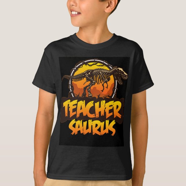 Lärarsaurus Funny Dinosaur Teacher design T-Rex T Shirt (Framsida)